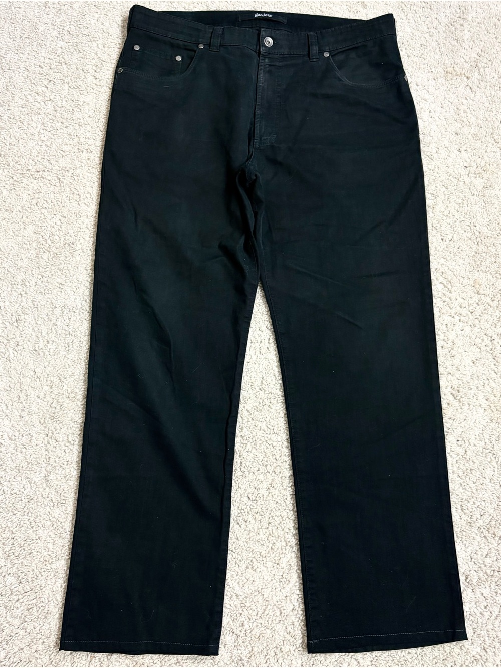 Men's ATELIER GARDEUR Black NEVIO Straight Leg CLASSIC 5 Pocket JEAN PANTS  54